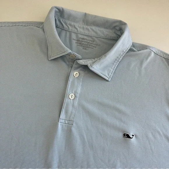 Vineyard Vines Men’s OTG on the go Sankaty Striped Polo Short Sleeve XXL blue‎ - Picture 1 of 5